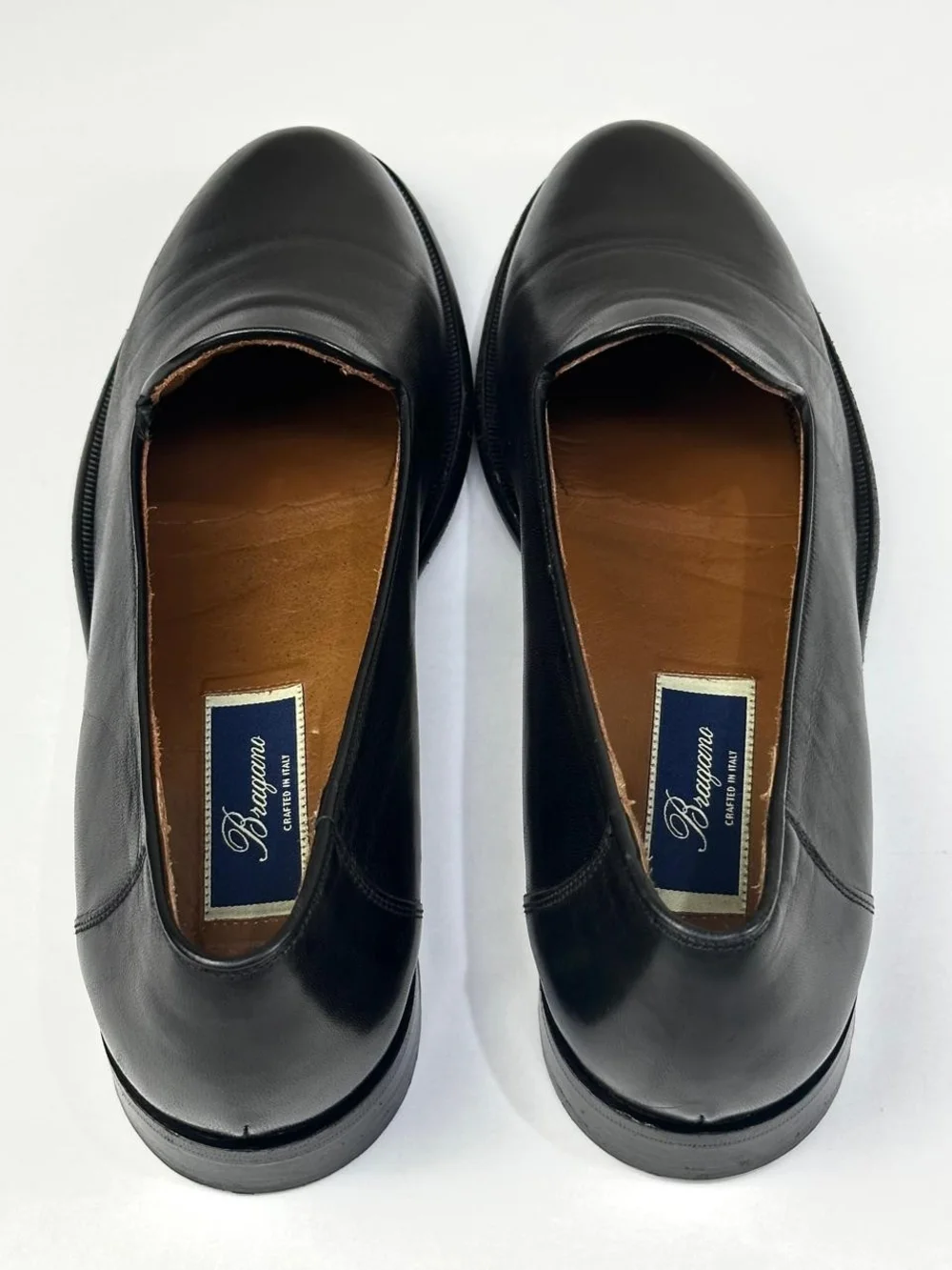 Bragano Cole Haan Italian Mens 10.5 N Black Leather Venetians Slip On Loafers